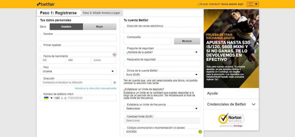 Betfair Registrarse En España Ayuda En Promoción De Betfair Registro