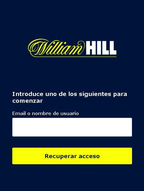 William Hill login problem